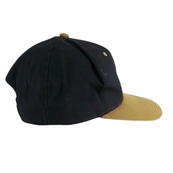Vtg New Orleans Saints Snapback Hat Cap Onesize Black Gold NFL Eastport READ - Picture 3 of 15